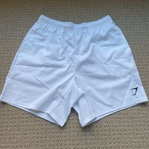 White Gymshark shorts